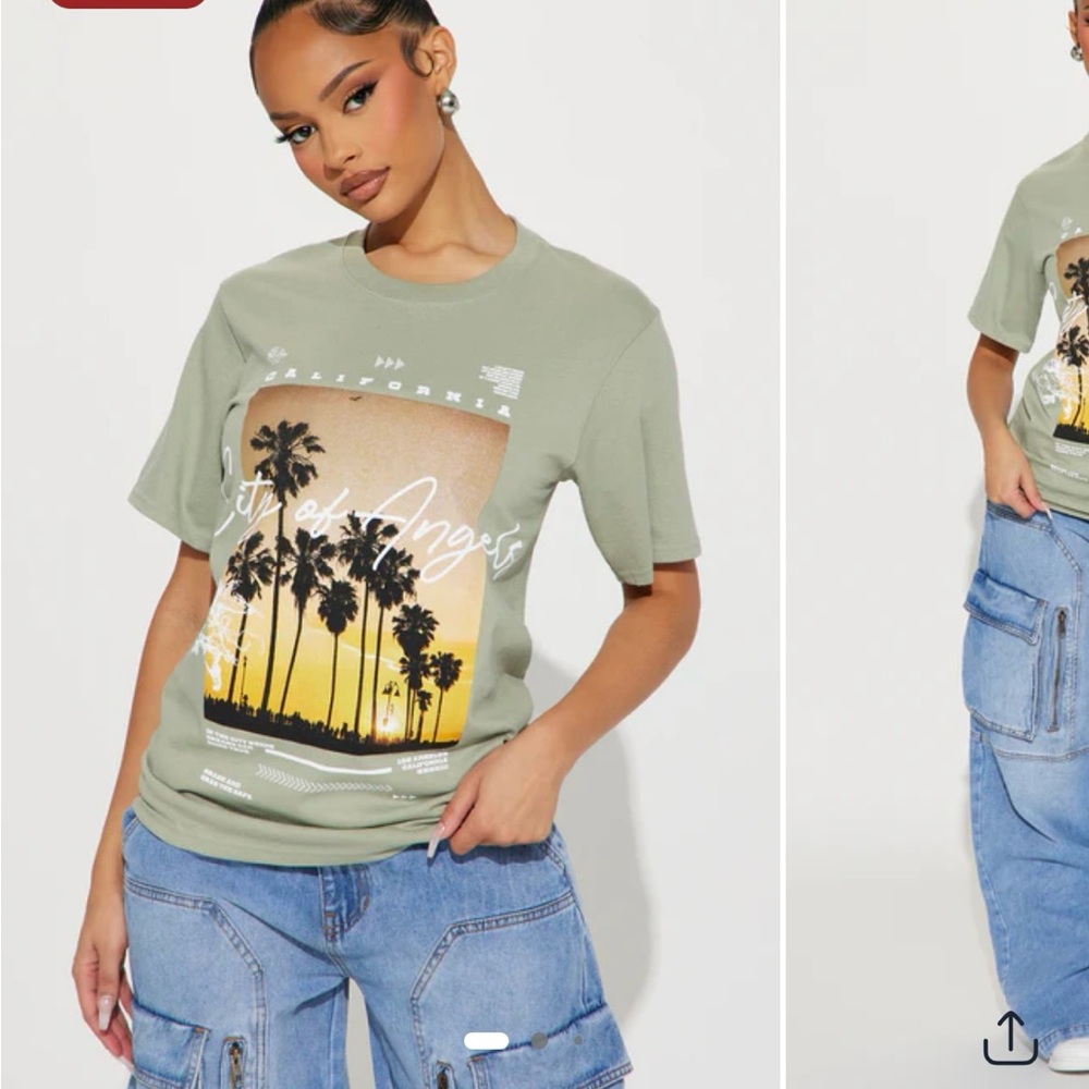 BRAND NEW Fashion Nova "City of Angels" Graphic Tee – Size 2X